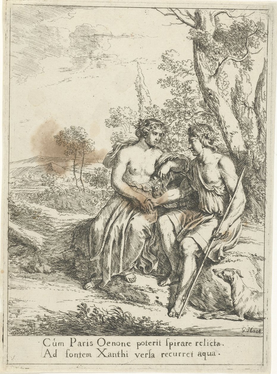 Paris i Oenone af Gerard Hoet (I)
