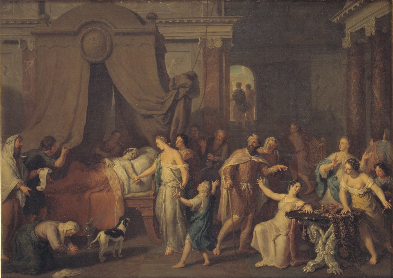 Alcestis og Admetus af Gerard Hoet I