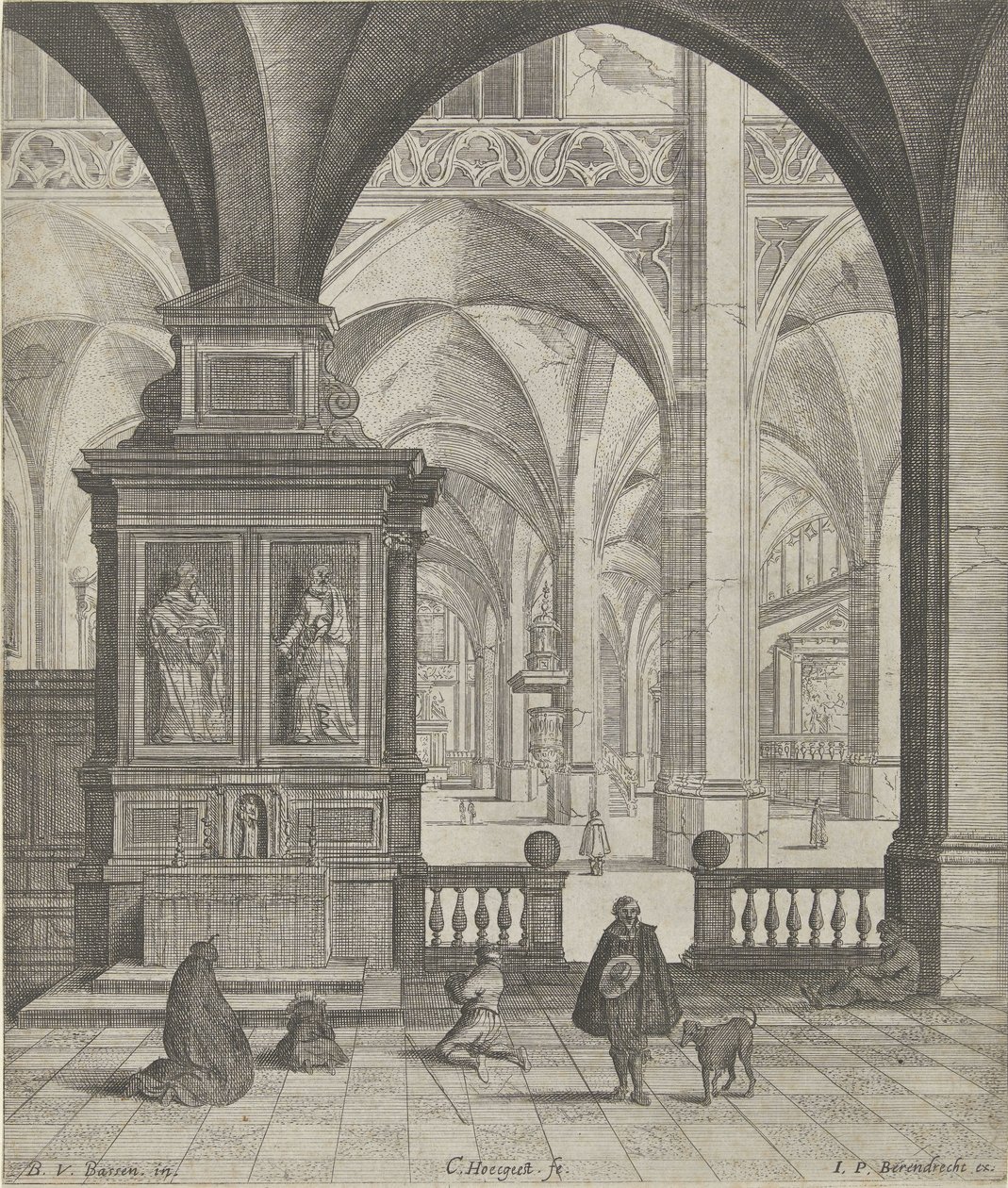 Kerkinterieur af Gerard Houckgeest