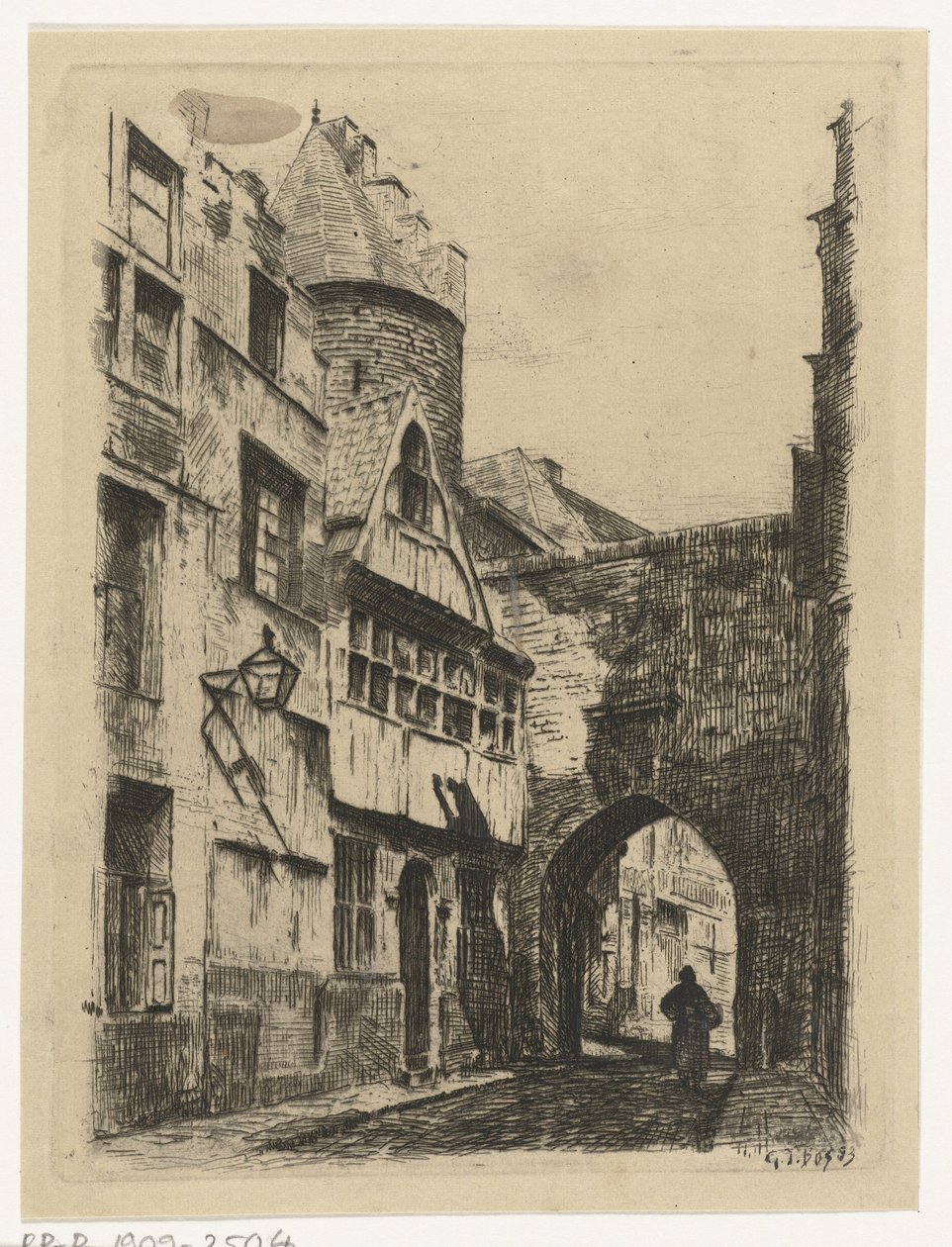 Gade syn At the Steen i Antwerpen (titel på objekt) af Gerard Jan Bos