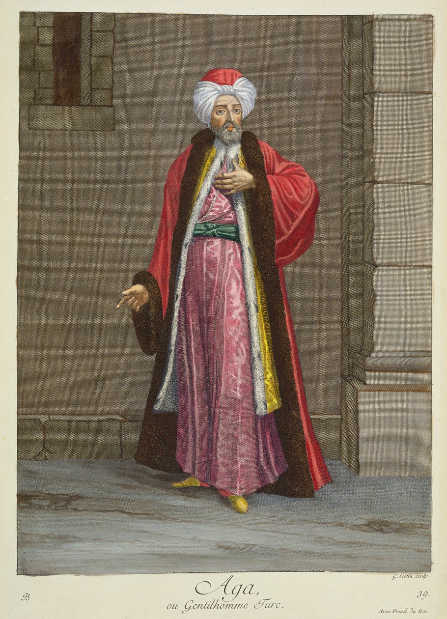 Aga, eller tyrkisk herre af Gerard Jean Baptiste Scotin