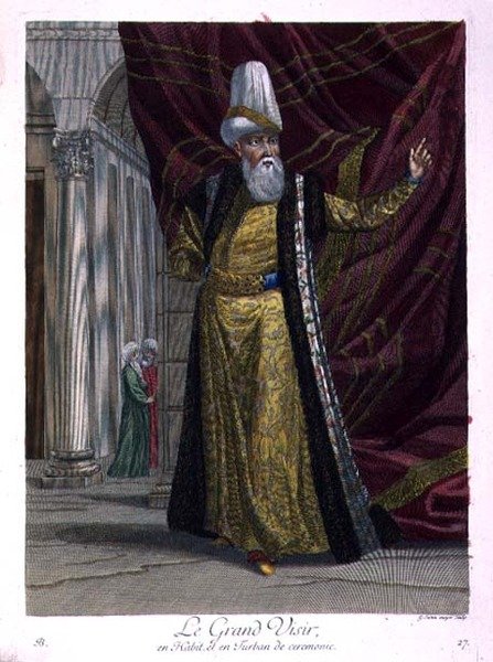 Storvesiren i ceremonielle klæder og turban af Gerard Jean Baptiste Scotin