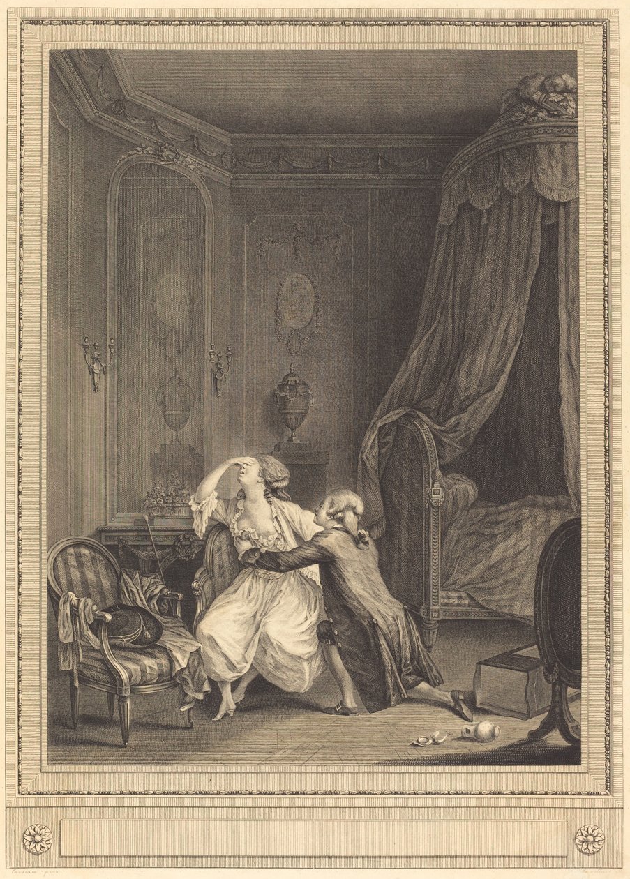 Sen omvendelse af Gerard Rene Le Vilain after Nicolas Lavreince