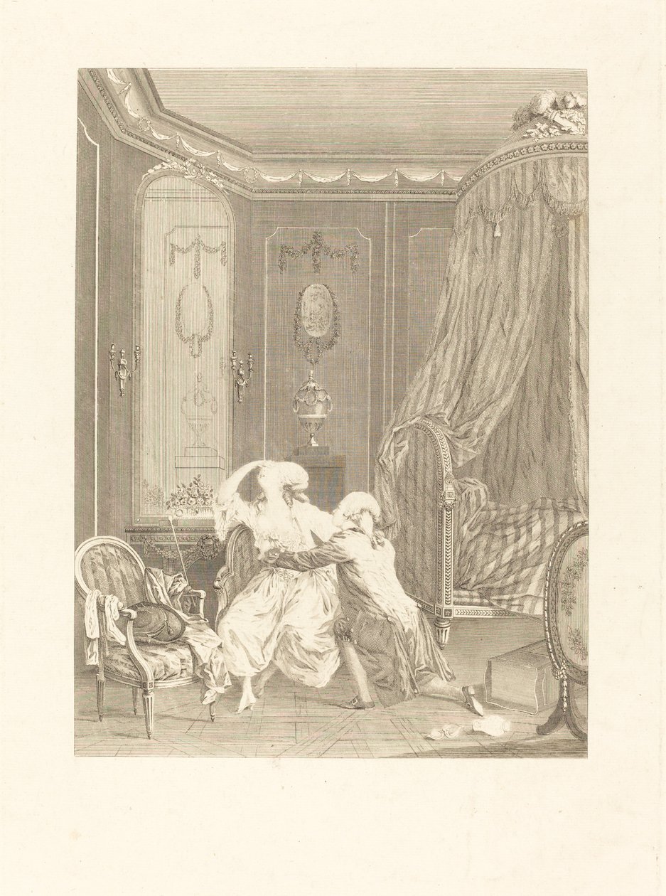 Sen omvendelse af Gerard Rene Le Vilain after Nicolas Lavreince