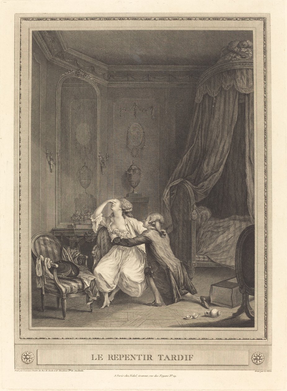 Sen omvendelse af Gerard Rene Le Vilain after Nicolas Lavreince