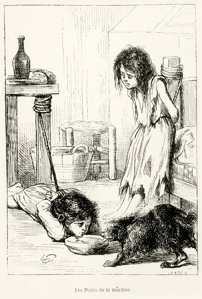 De ynkelige børn, illustration fra "L"Annee Illustree", 1868 af Gerard Seguin
