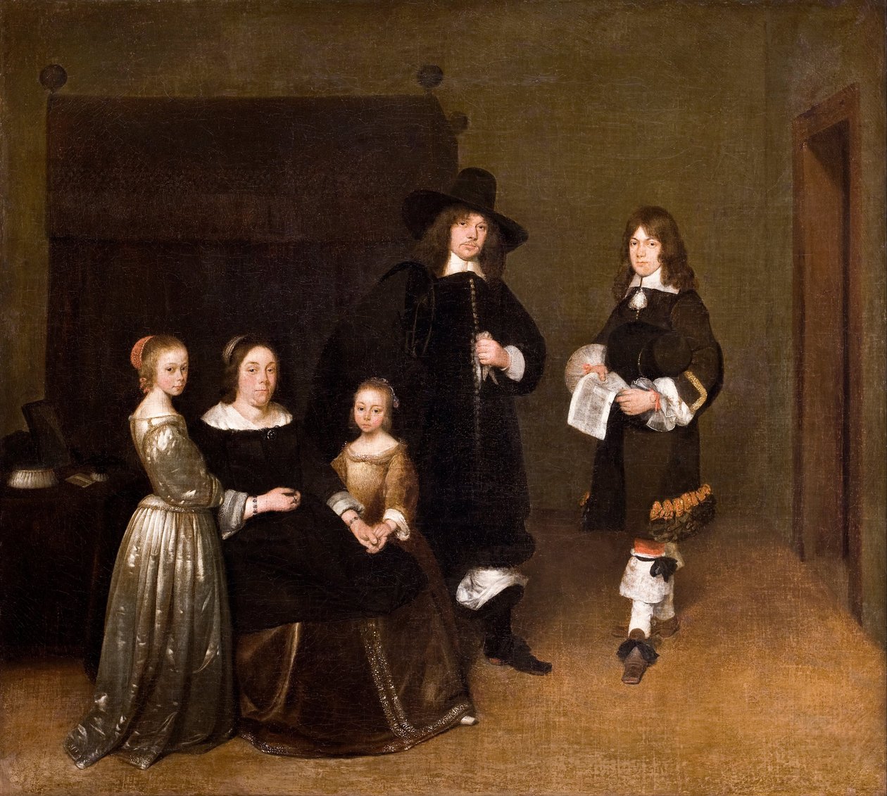 Portræt af en familie, 1656 af Gerard Ter Borch the Younger