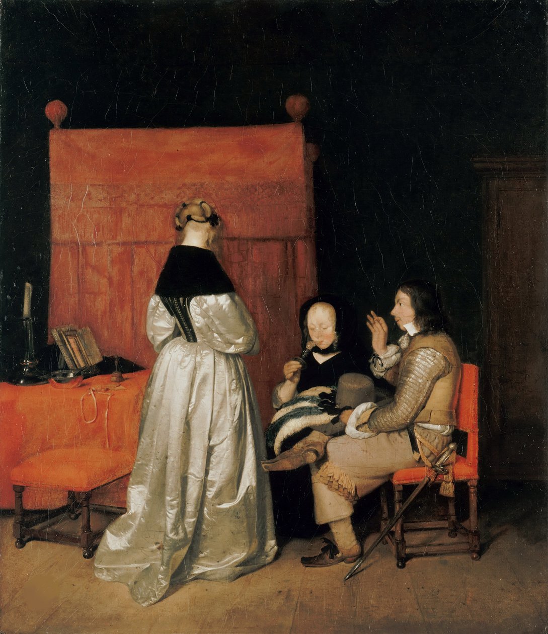 Den galante samtale Den faderlige formaning, ca 1654. af Gerard Ter Borch the Younger