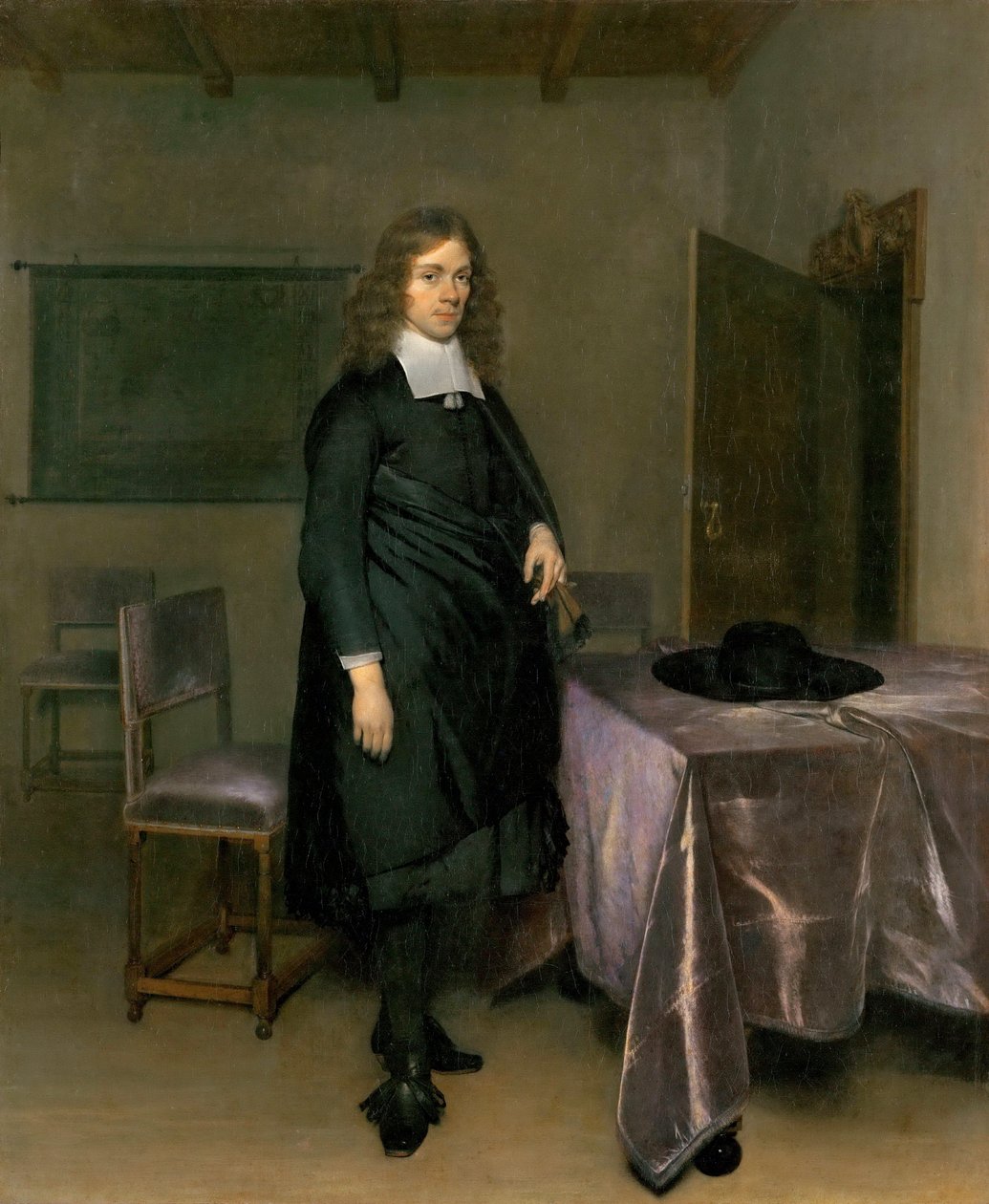 Portræt af en mand af Gerard Ter Borch (Terburg), den yngre (1617-1681), - Olie på lærred - Tiroler Landesmuseum Ferdinandeum, Innsbruck af Gerard Terborch