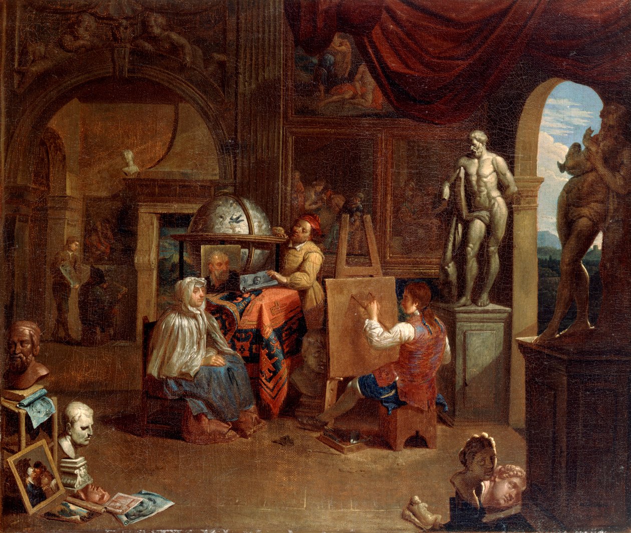 Kunstnerstudiescene, 1680-1720. af Gerard Thomas