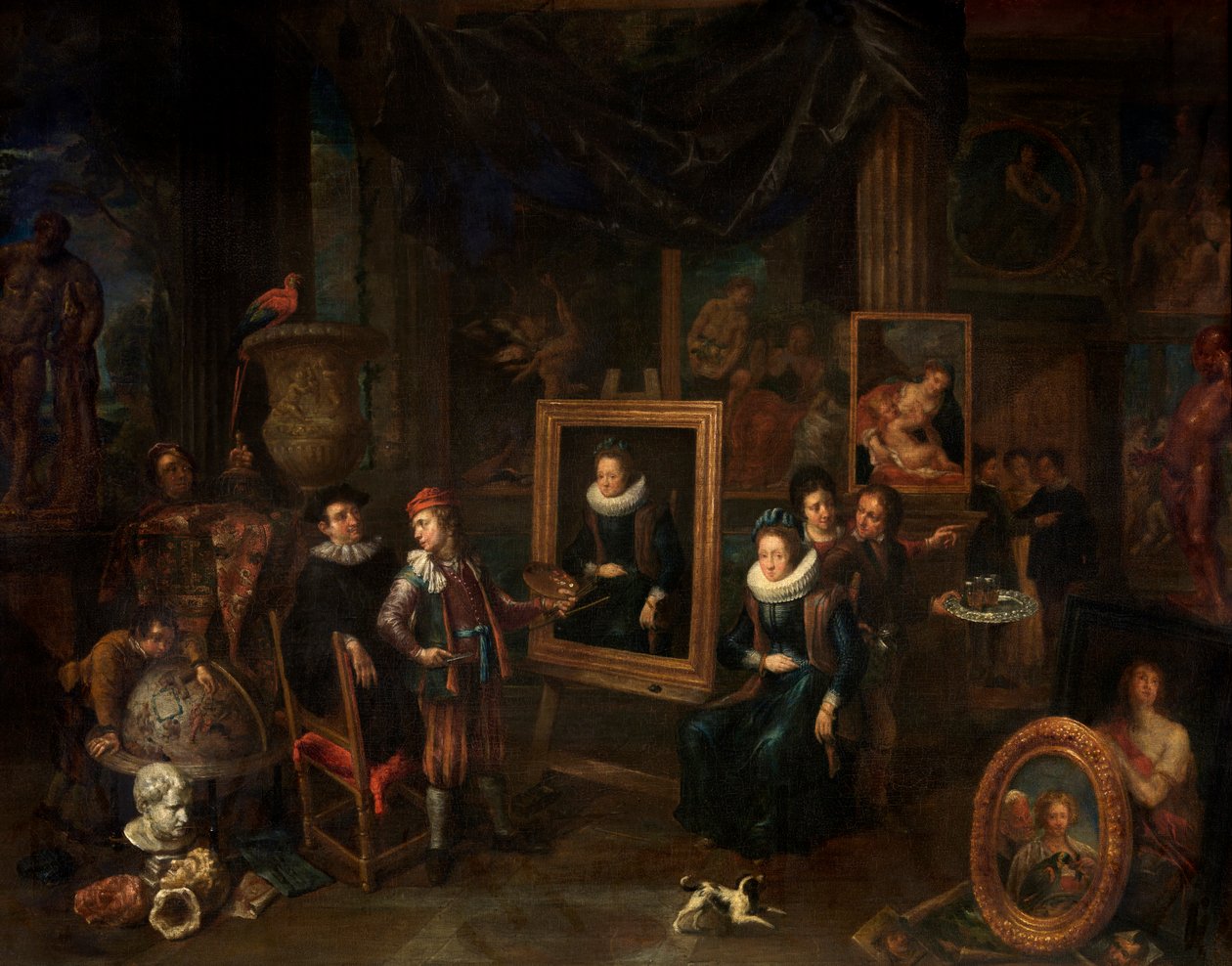Malerens værksted (olie på lærred) af Gerard Thomas