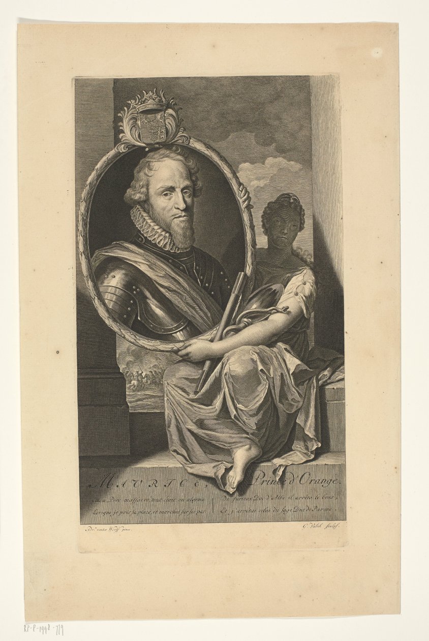Portræt af Maurits, Prins af Orange Syv portrætter af historiske personer (serietitel) af Gerard Valck