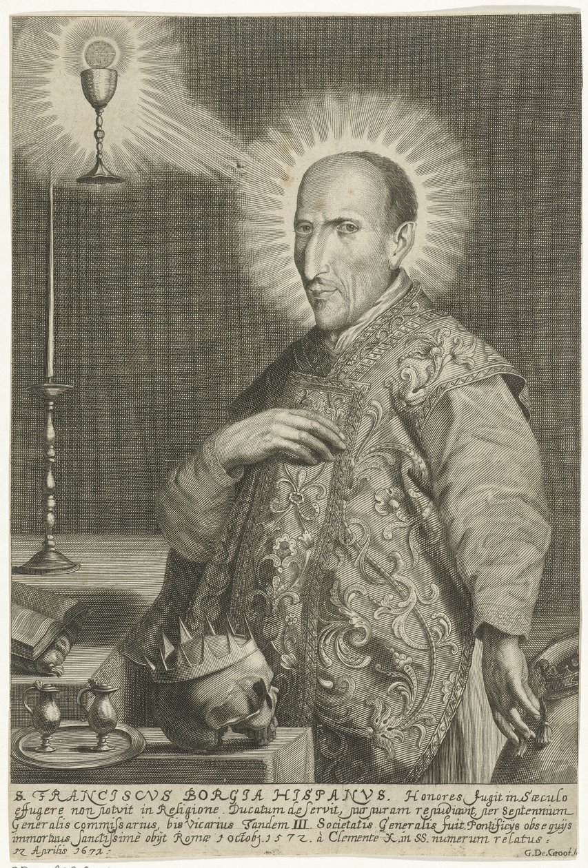 Portræt af Saint Francis Borgia af Gerard de Groos