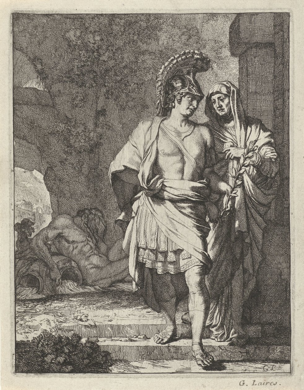 Aeneas en de Sibille van Cumae af Gerard de Lairesse