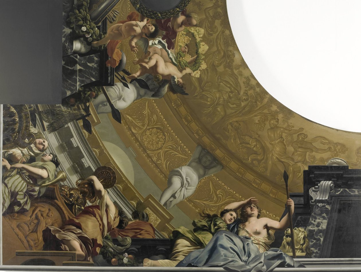 Femdelt loftsdekoration til den store sal i Soestdijk-paladset af Gerard de Lairesse