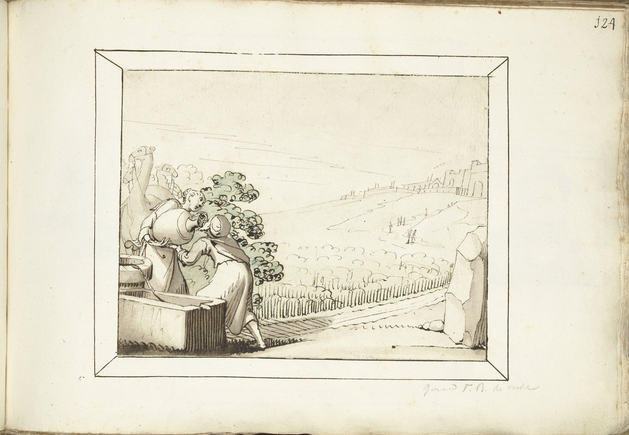 Rebecca og Eliezer ved brønden af Gerard ter Borch (I) (possibly)