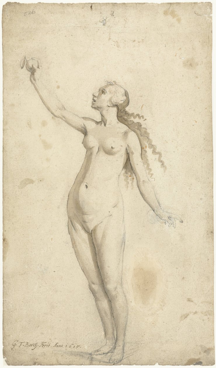 Eve rækker ud efter æblet af Gerard ter Borch