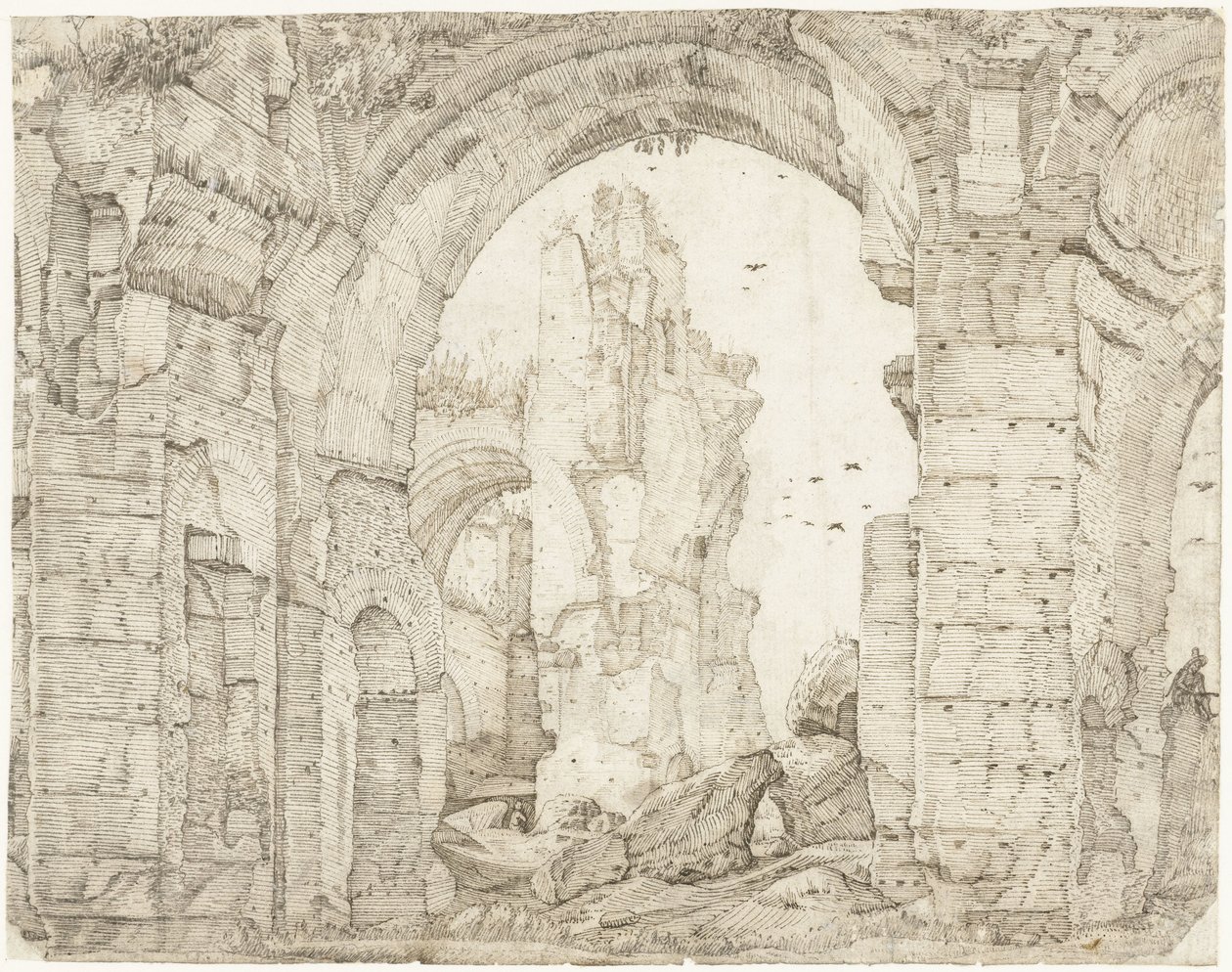 Ruïnes van de therme van Caracalla, Rom af Gerard ter Borch (I)