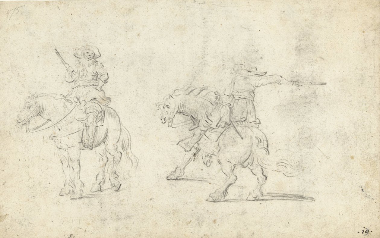 To soldater til hest af Gerard ter Borch (II) (possibly)