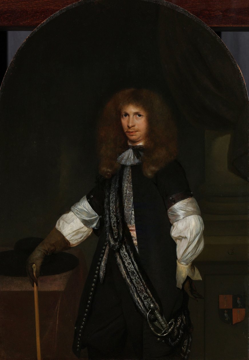 Jacob de Graeff (1642-90). I en officers uniform af Gerard ter Borch (II) (signed by artist)