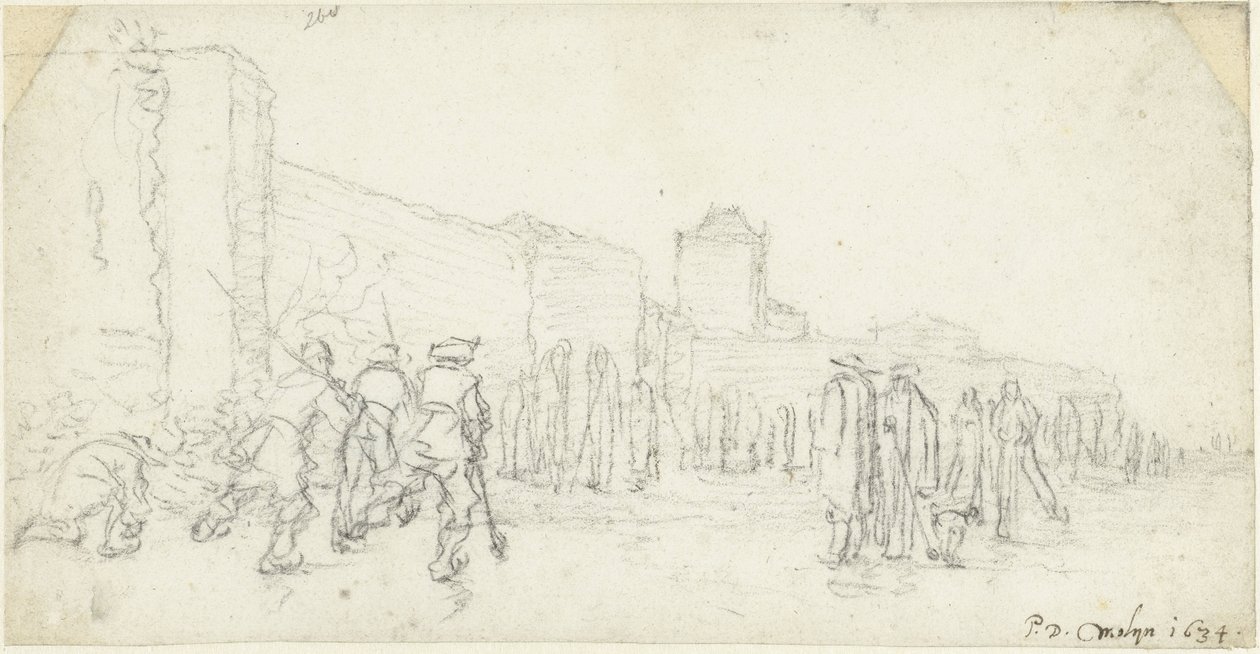 Isunderholdning ved Zijlpoort i Haarlem af Gerard ter Borch (II)