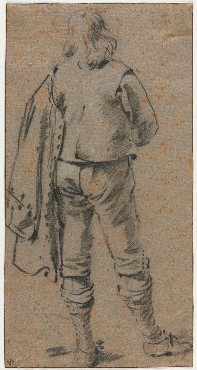 En mand der står set bagfra af Gerard ter Borch