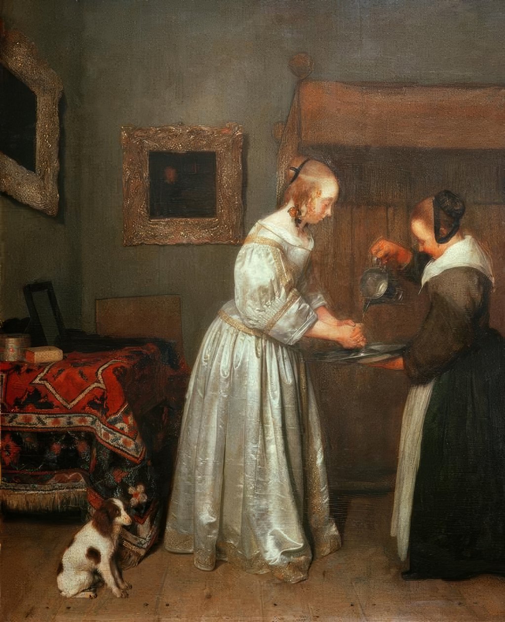 Lady vasker sine hænder af Gerard ter Borch