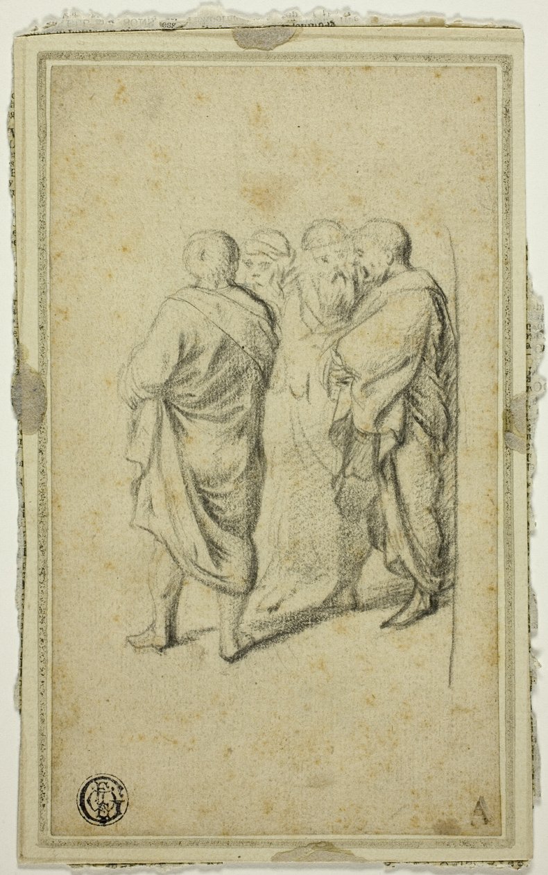 Gruppe af fire mænd i togaer af Gerard ter Borch