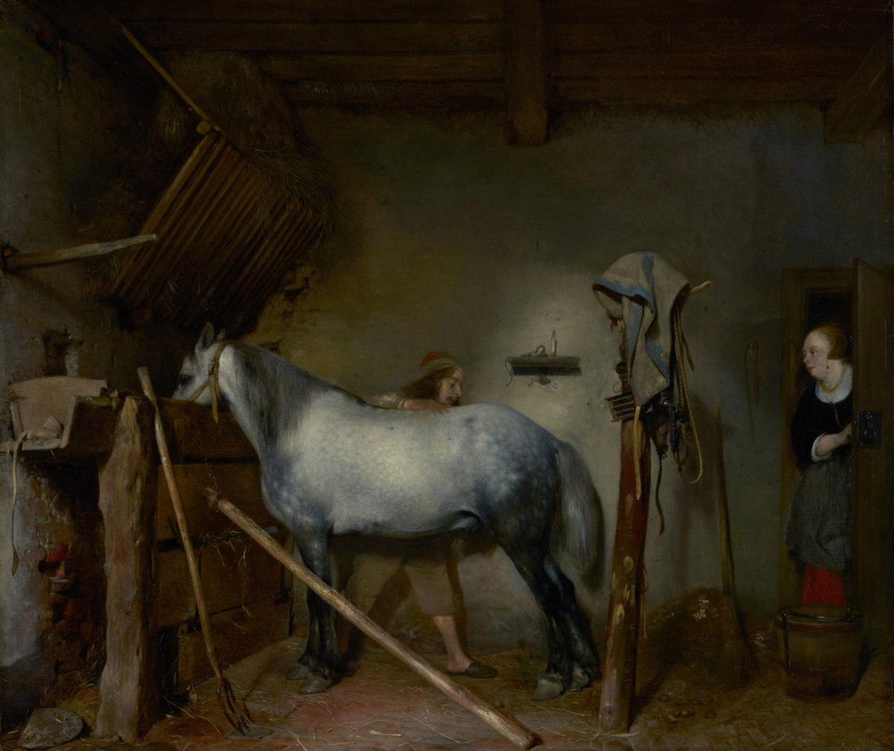 Hestestald af Gerard ter Borch