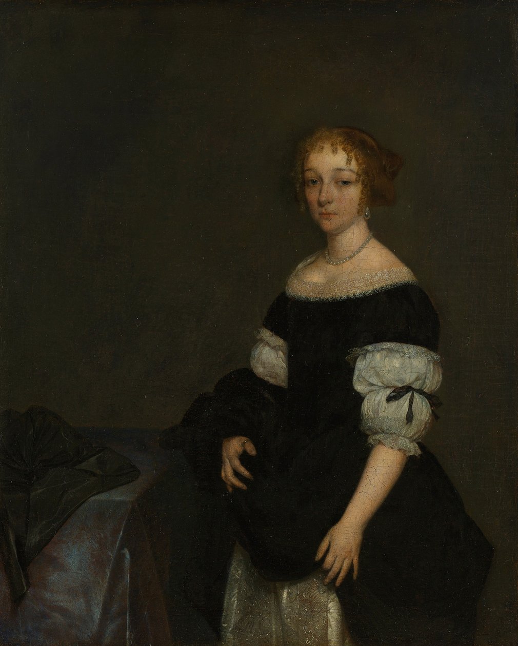 Portræt af Aletta Pancras (1649-1707). af Gerard ter Borch
