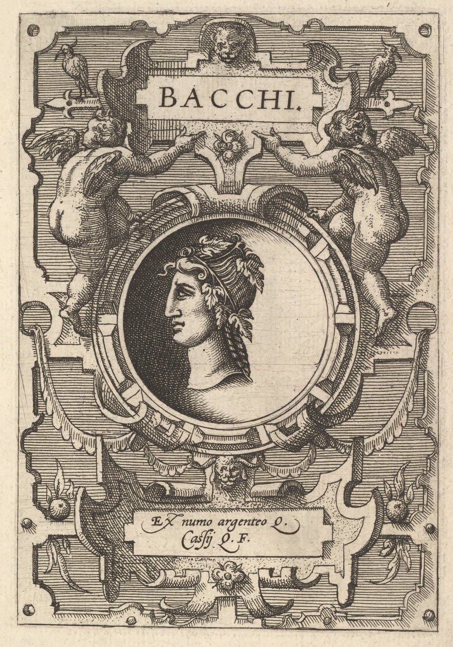 Buste af Bacchus omgivet af stropper, fra serien 
