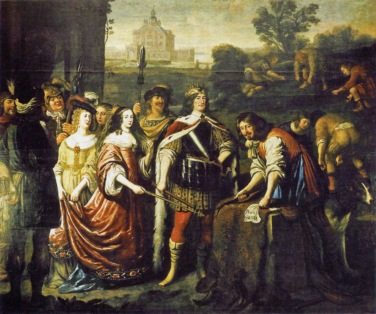Allegori om grundlæggelsen af Oranienburg af Gerard van Honthorst
