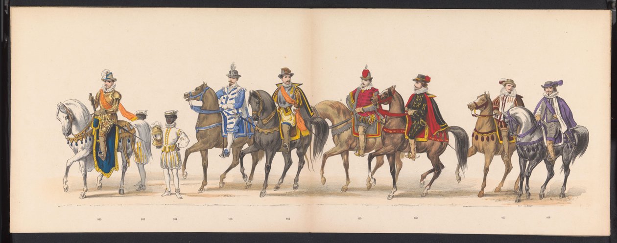 Masquerade of the Leiden Students, 1875 (plade 10) Maskerade afholdt af medlemmerne af Leidens studentkorps den 15. juni 1875 til fejring af 300-året for Leidsche Hoogeschool, forestillende Leidsche Hoogeschool, afbildet i af Gerardus Johannes Bos