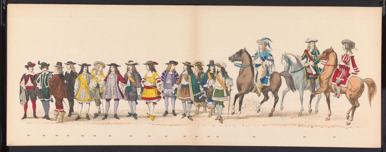 Masquerade of the Leiden Students, 1875 (plade 16) Maskerade afholdt af medlemmerne af Leidens studentkorps den 15. juni 1875 til fejring af 300-året for Leidsche Hoogeschool, forestillende Leidsche Hoogeschool, afbildet i af Gerardus Johannes Bos