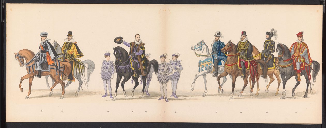 Masquerade of the Leiden Students, 1875 (plade 5) Maskerade afholdt af medlemmerne af Leidens studentkorps den 15. juni 1875 til fejring af 300-året for Leidsche Hoogeschool, forestillende Leidsche Hoogeschool, afbildet i af Gerardus Johannes Bos