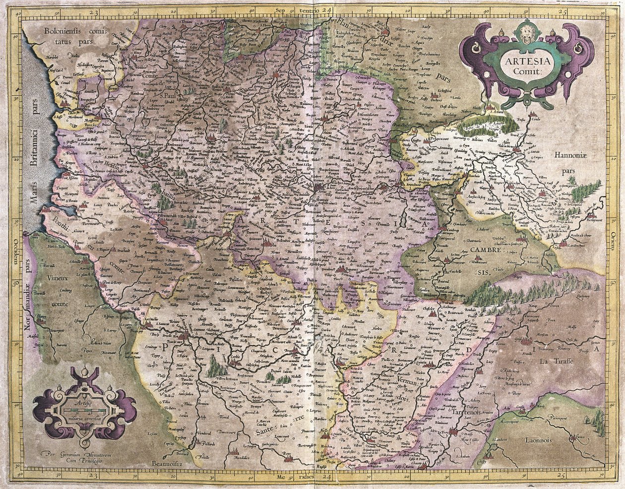 Artois, Frankrig (gravering af Gerardus Mercator