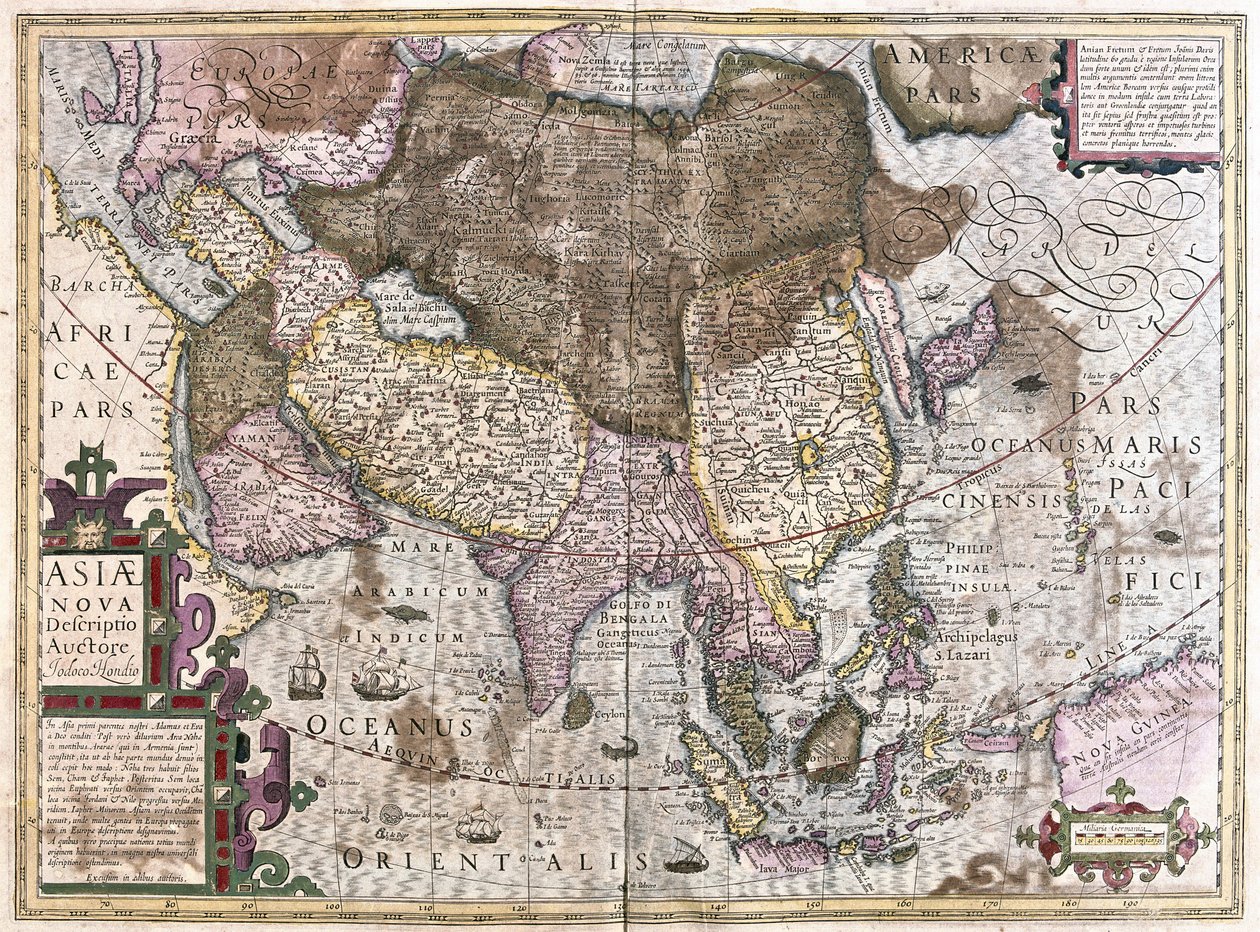 Asien (gravering af Gerardus Mercator