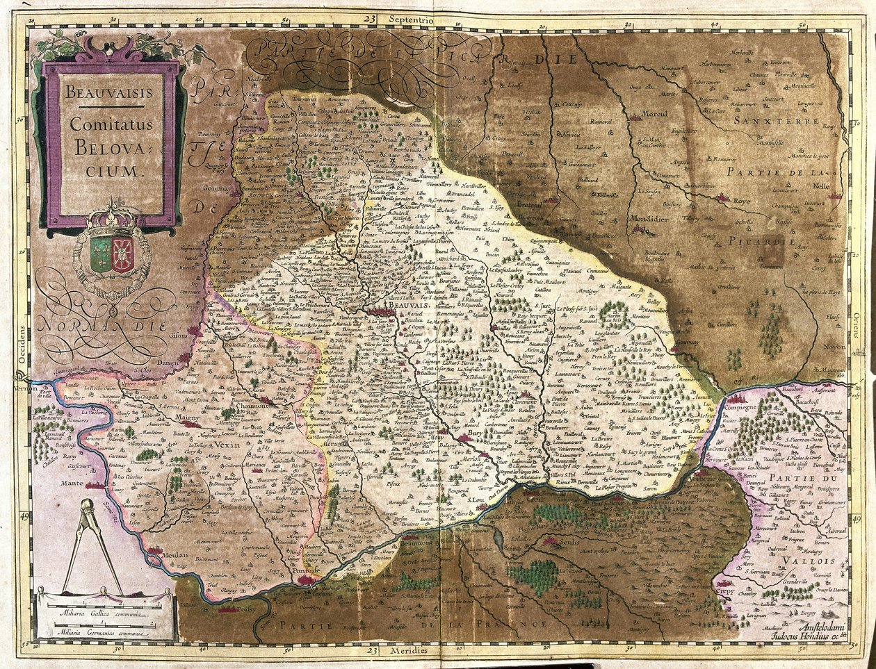 Beauvais, Frankrig (gravering af Gerardus Mercator