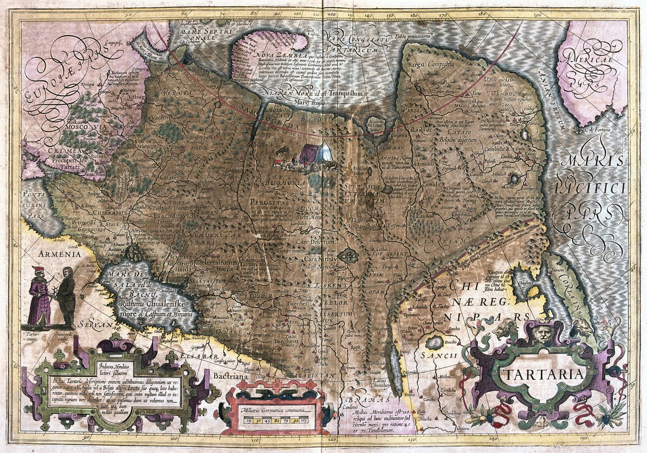 Centralasien (gravering af Gerardus Mercator