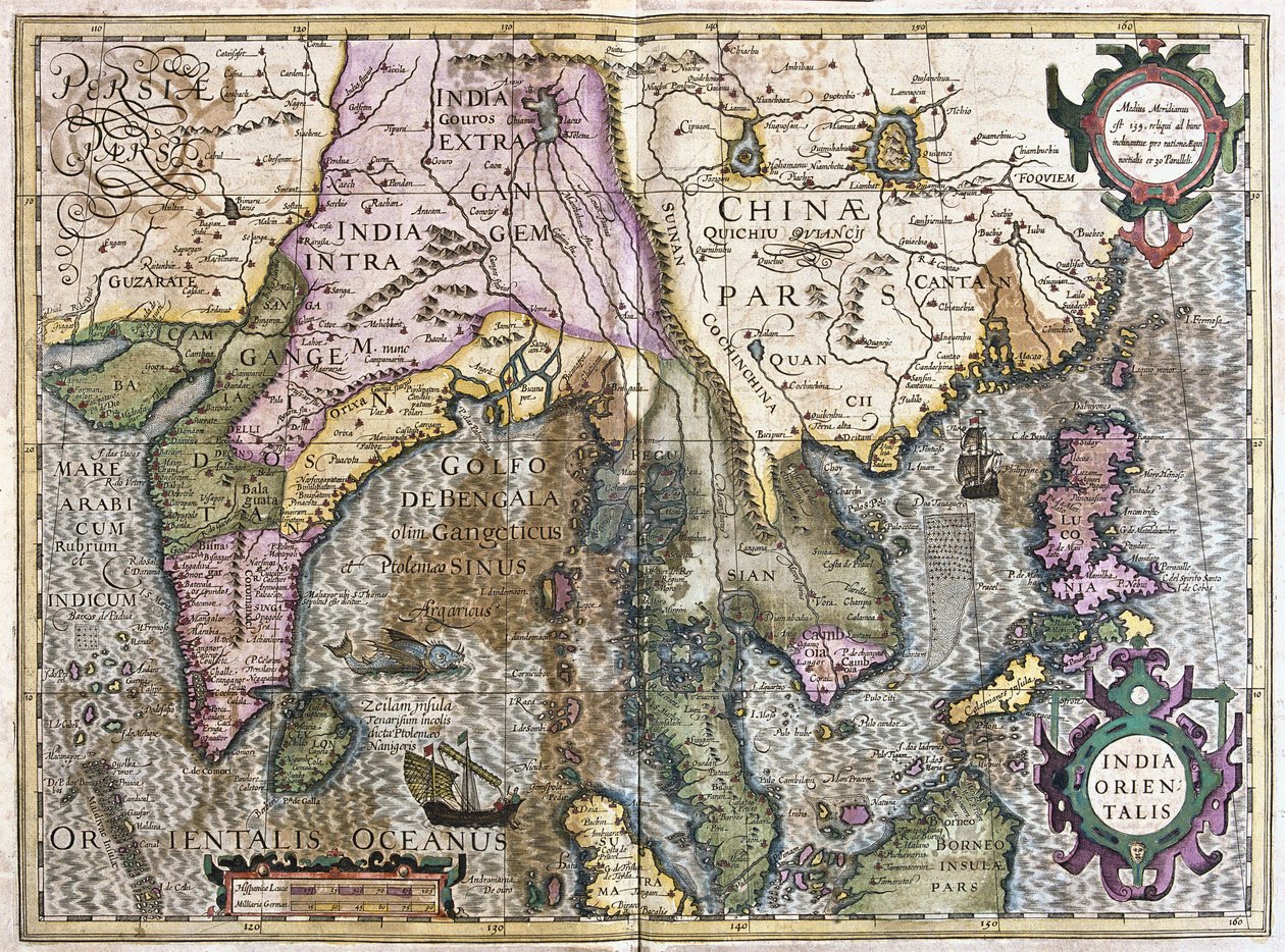 Østindien (gravering af Gerardus Mercator