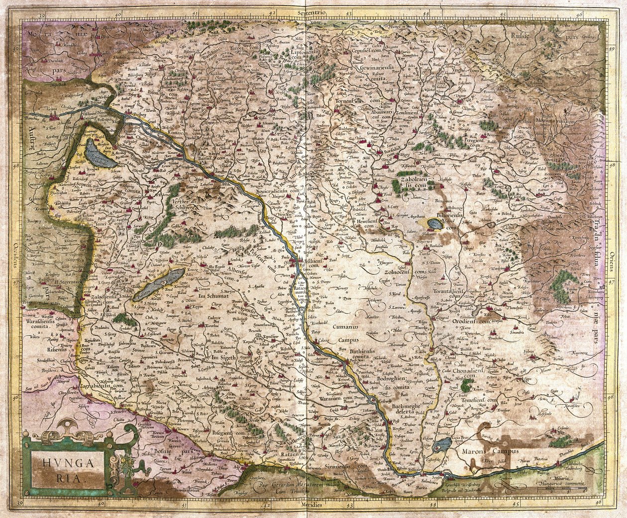 Ungarn (gravering af Gerardus Mercator