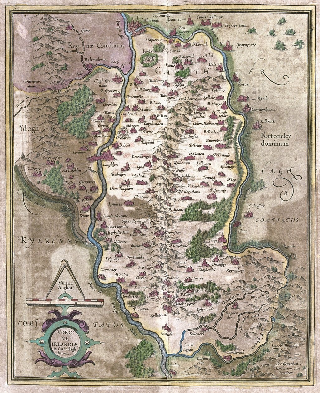 Irland (gravering af Gerardus Mercator