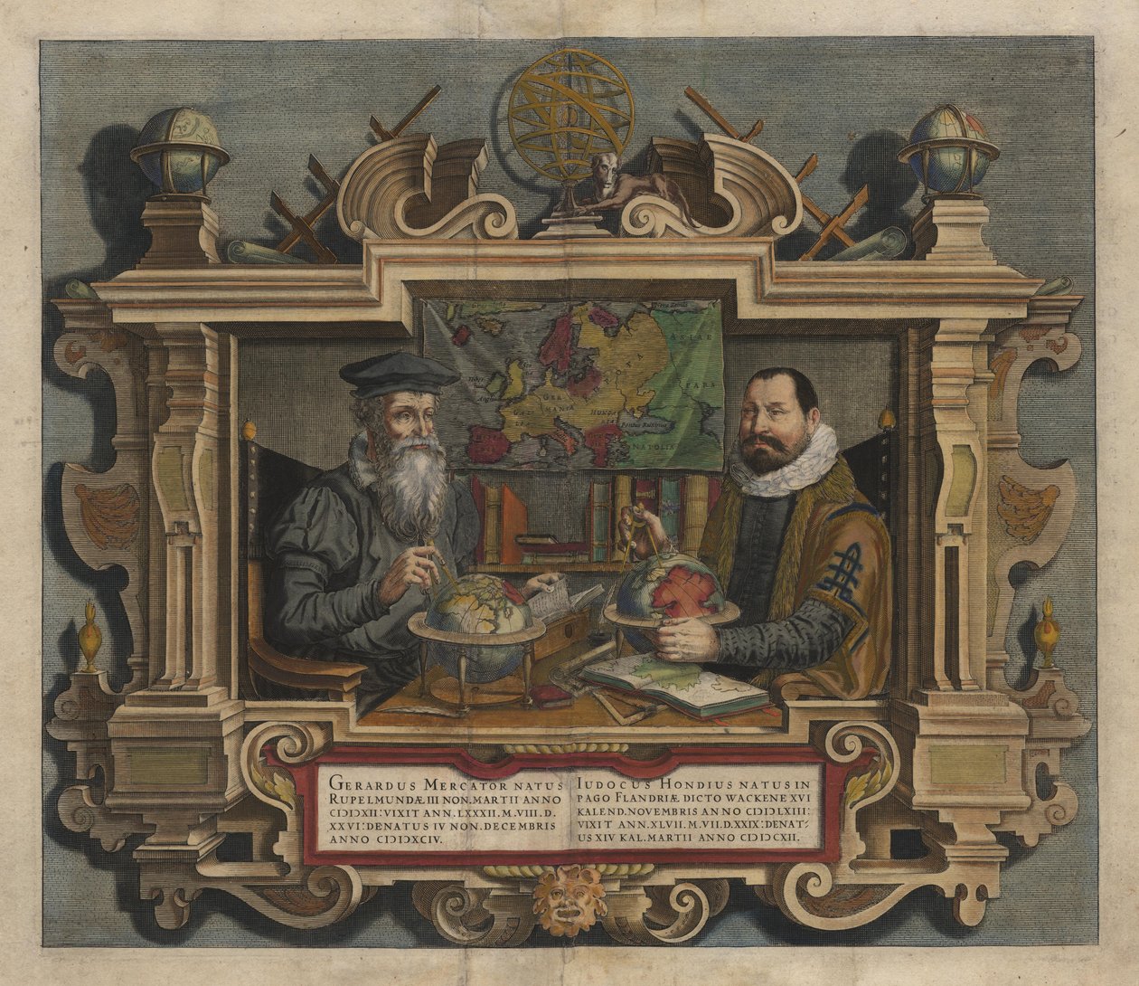 Atlas eller kosmografiske overvejelser om verdens tilblivelse og Islays skikkelse. Påbegyndt på latin af den meget lærde Gerard Mercator, afsluttet af Jodocus Hondius af Gerardus Mercator
