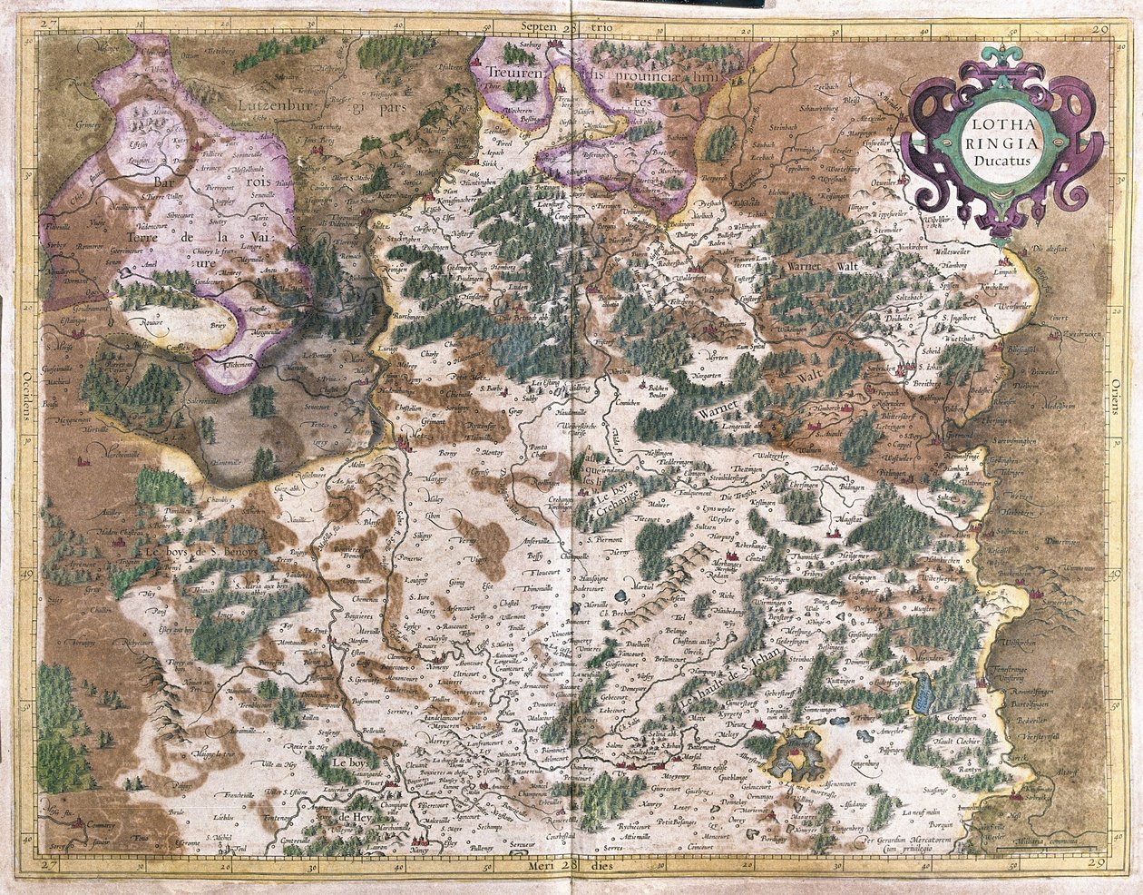 Lorraine, Frankrig (gravering af Gerardus Mercator