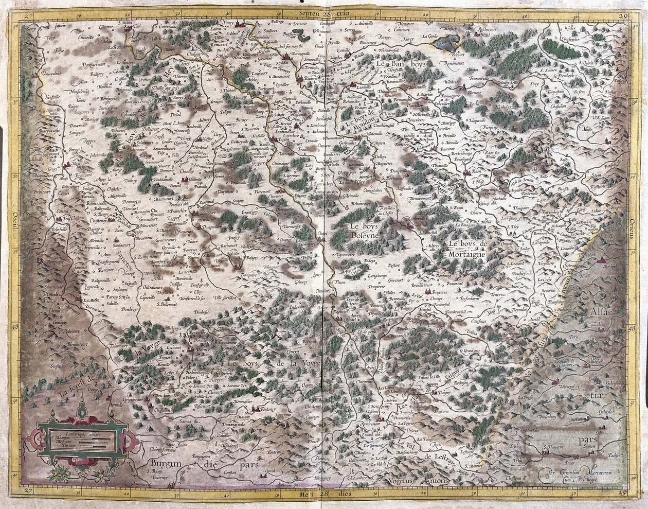 Lorraine, Frankrig (gravering af Gerardus Mercator
