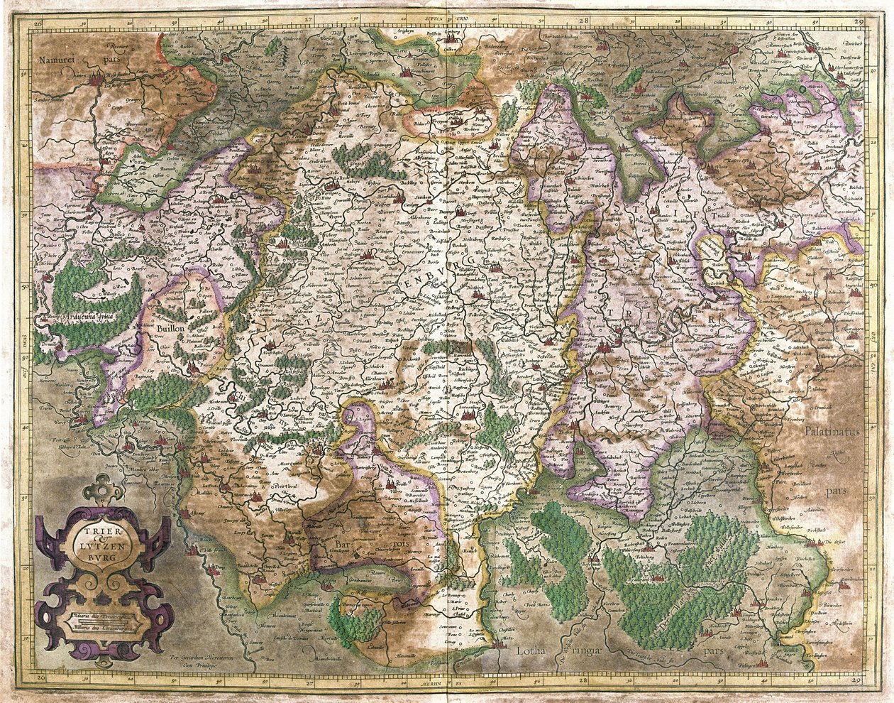 Luxembourg (gravering af Gerardus Mercator