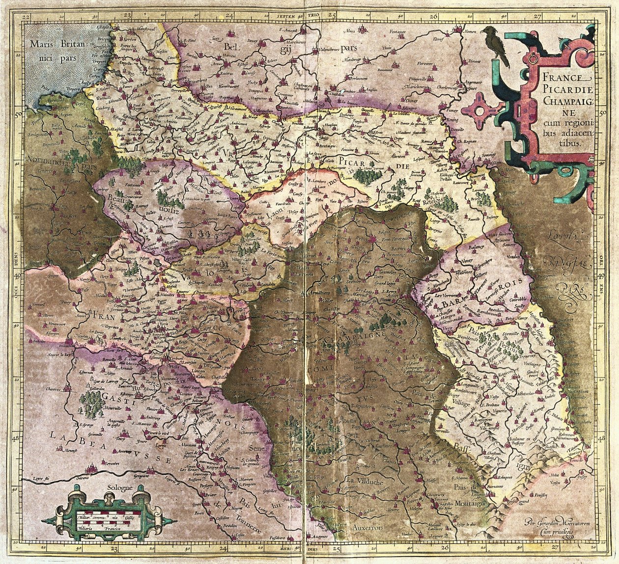 Picardie, Champagne, Frankrig af Gerardus Mercator