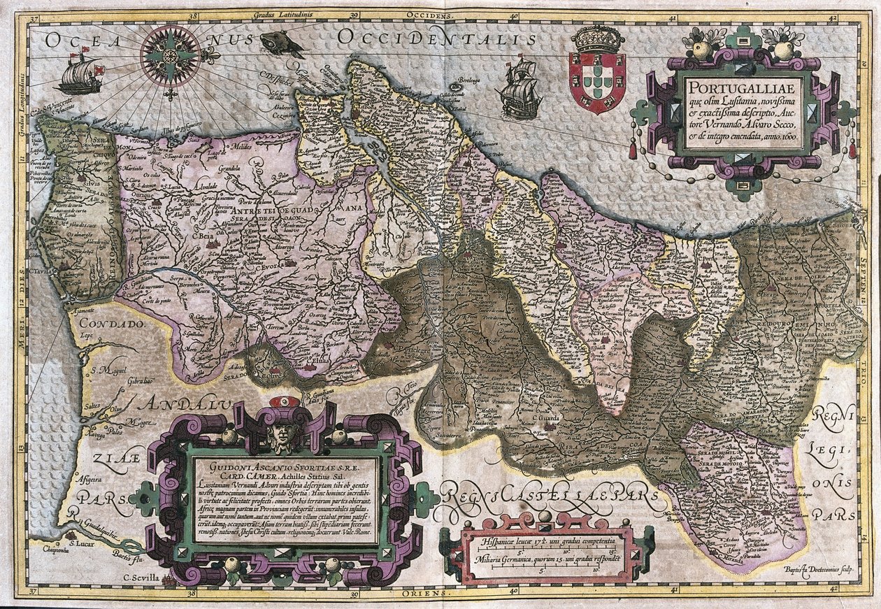 Portugal (gravering af Gerardus Mercator