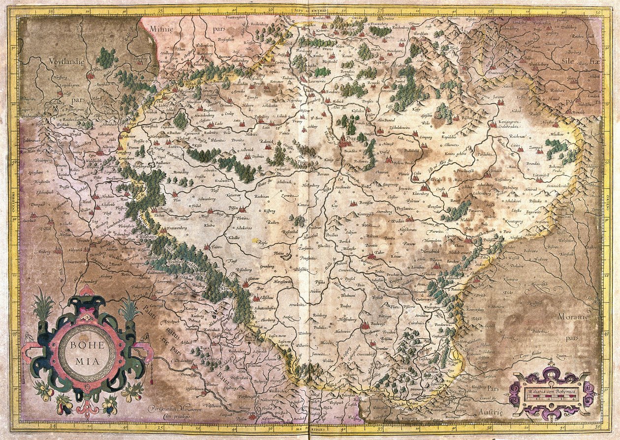 Prag, Tjekkiet (gravering af Gerardus Mercator