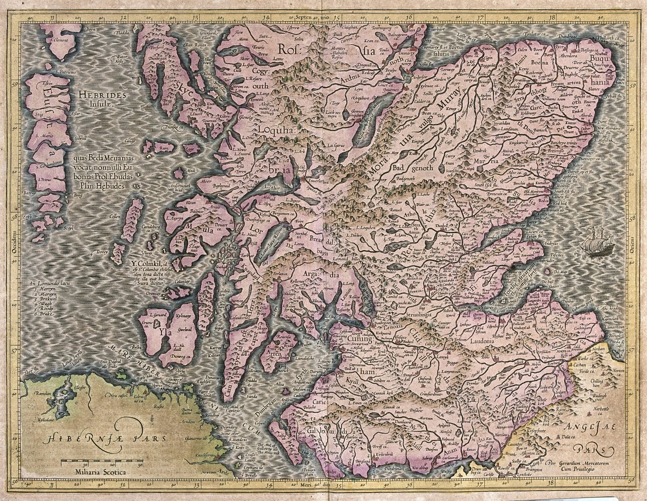 Skotland, Storbritannien af Gerardus Mercator